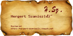 Hergert Szaniszló névjegykártya